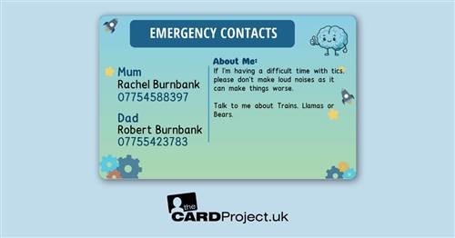 My Tourettes Card for Kids (REAR)